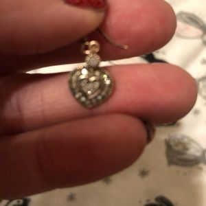 Sterling silver and diamond earrings